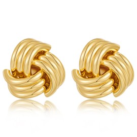 Hebterrka Goldene Creolen Große Geometrische Tropfen Ohrringe für Damen, trendige Gold Ohrringe, lange Glieder Ohrringe, Schmuck, Geschenk