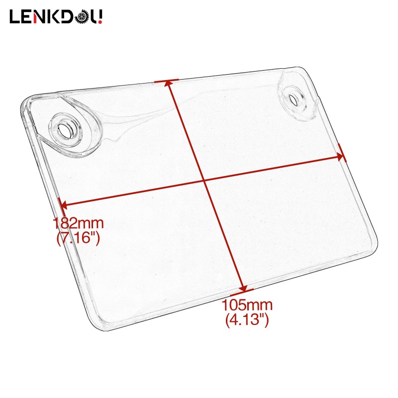 lenkdou Motorcycle License Plate Cover Protector For All Motorbike 4x7