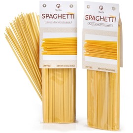 Gusta Spaghetti Noodles Pasta - Premium Italian Pasta from Italy - Durum Wheat Semolina Organic "Al Dente" Pasta - Non-GMO & Gourmet Pasta - Family Owned Brand - 17.64oz / 500g (2 Pack)