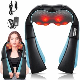 Masajeador Shiatsu para Cuello y Espalda con Calor y 8 Nodos Profesionales