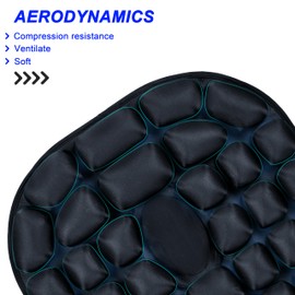 MTGKY Press Type Inflatable Cushion,Air Inflatable Pressure Relief Seat Cushion,Air Seat Cushion for Remote Working,Office Chair, Wheelchair, Cars, Home Living (Travel+Dark)