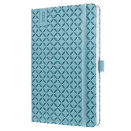 SIGEL J5113 Jolie Weekly Planner 2025, hardcover, 13,5 x 20,3 cm, 174 Pages, Light Blue
