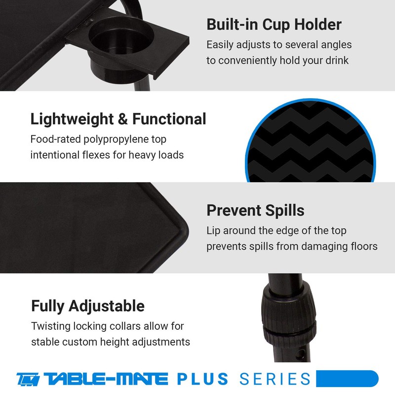 Table-Mate TV Tray Table | Portable Desk Folding Dinner Tray,