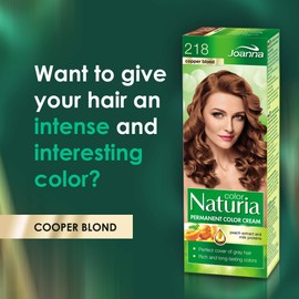 Joanna Naturia Color Permanent Hair Color Cream – Goodness of Milk Proteins and Peach Extracts – Premium-Quality Hair Dye – Provides Soft and Lustrous Hair – Long-Lasting Hair Colors – Copper Blond