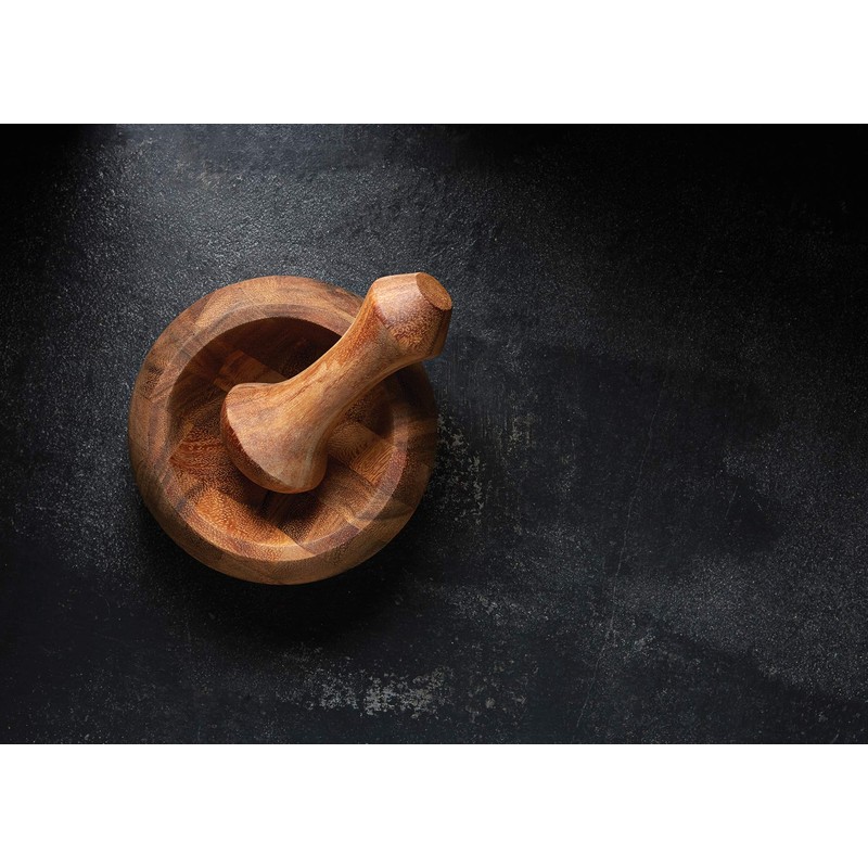 Ironwood Gourmet Olmec Mortar and Pestle, Acacia Wood