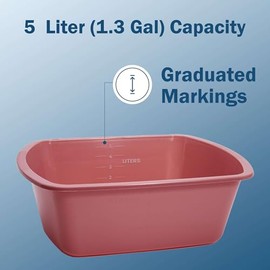 Goderewild Recipientes Plegables para Platos – 10L (2.6 Galones) Tina Plegable para Fregadero, 14.5'' x 10.5'' x 5", Compacta y que Ahorra Espacio Tin