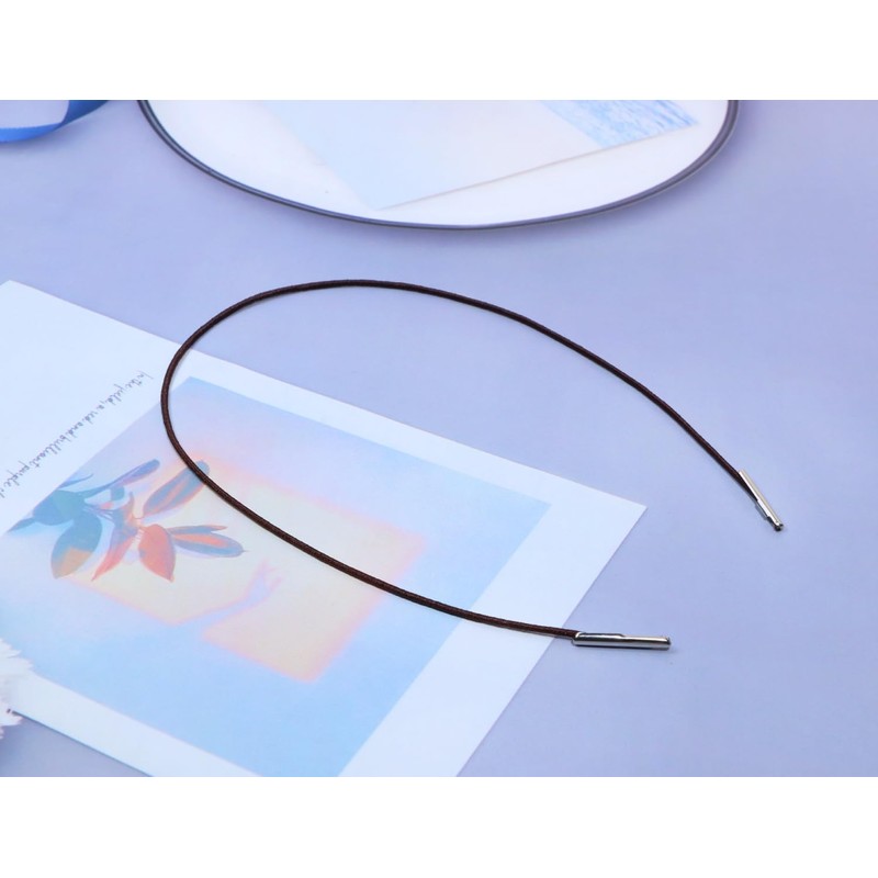 ONLYKXY 60pcs Elastic Cord with Metal End Soft Stretch Band