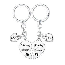 2025 New Parents Gifts New Mom Gifts for Dad Keychains Daddy to be Mummy to Be Keychain Mother's Day Fathers Day Gift First Time Mom Keychain First Time Dad Gift