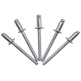 (Pack of 100) Stainless Steel Blind Rivets 4.0 x 6 mm Dome Head Pop Rivets DIN 7337 A2 Rivet Slot Mandrel (100, 4.0 x 6 mm)