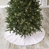 The Lakeside Collection 48" Snowy Burlap Christmas Tree Skirt with