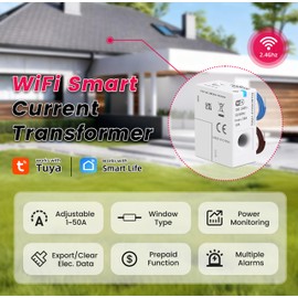 TONGOU WiFi Smart Home Energy Monitor/Current Sensor 1-50A 100-240VAC, 1PC