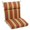 Blazing Needles Spun Polyester Patterned Outdoor Squared Seat/Back Chair Cushion,