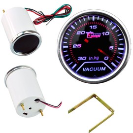 Etopars 2" 52mm Universal Tinte de Humo Len Medidor Indicador Puntero de Coche Luz LED Vacío Calibre Motor