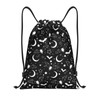 MANQINF Goth Bats Horror Drawstring Bag,Fashion Sport Gym Drawstring Backpack