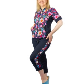 BestMarket.TV - Two-piece women's outfit "Maria", 100% cotton, sports and leisure suit, blue, L