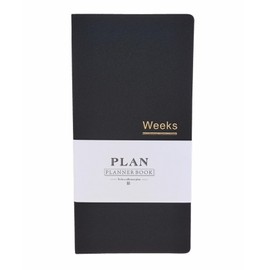 Undated Pocket Weekly Planner Schedule Organizer Agenda Year Month Week Plan A6 Notebooks (A6 Undated Planner Dark Black)