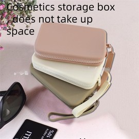 Organizador rectangular de silicona para cartera, organizador de cosméticos, bolsa de lavado impermeable. Esta bolsa de maquillaje puede contener pinceles de maquillaje, lápices labiales, sombras de