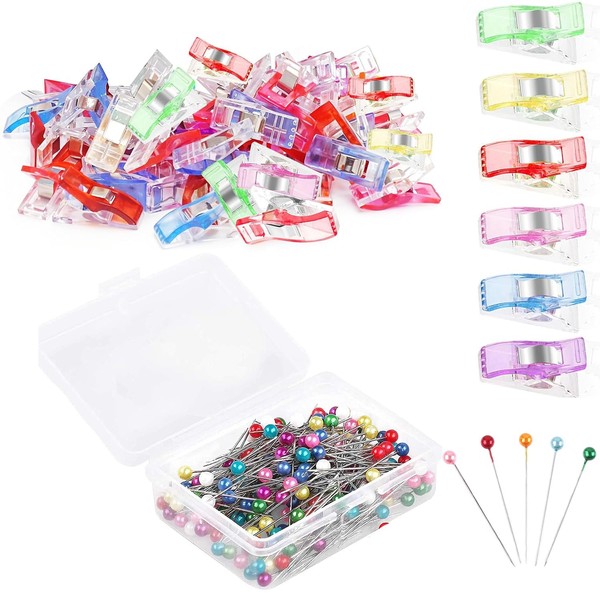 UCLEVER 50 Pcs Sewing Clips for Fabric Quilting Clips, 100
