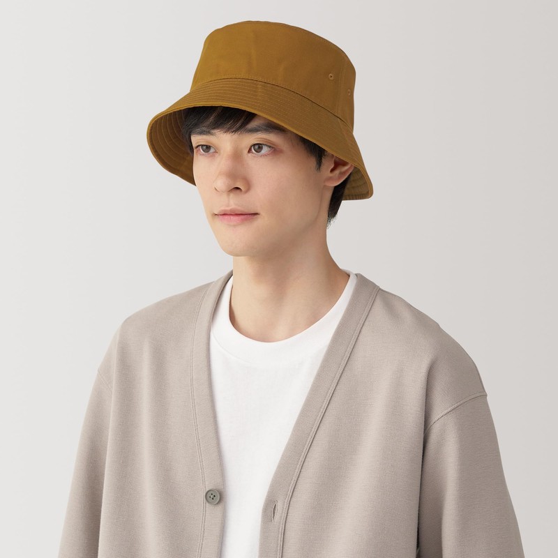 MUJI Hat UV Protection Cotton Chino Bucket Hat Unisex Adult,