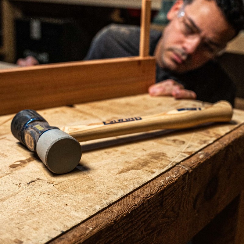 ESTWING Rubber Mallet - 24 oz Double-Face Hammer with Soft/Hard