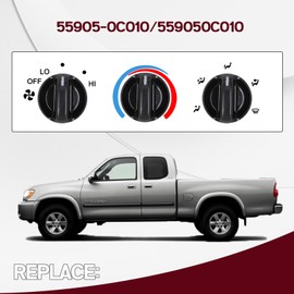 Xislet 3Pcs Tundra AC Knobs Replacement Compatible with 2000 2001 2002 2003 2004 2005 2006 Toyota Tundra A/C Air Conditioner Heater Blower Fan Control Knob 55905-0C010, 559050C010