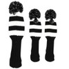 CENPEK Stripes Knitted Golf Club Head Covers 3 Piece Set