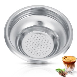 Agatige Replacement Portafilter Basket, 58mm Stainless Steel Non Pressurized Coffee Filters Basket Accessories for Esspesso Machines Bottomless Portafilter (1 Cup)