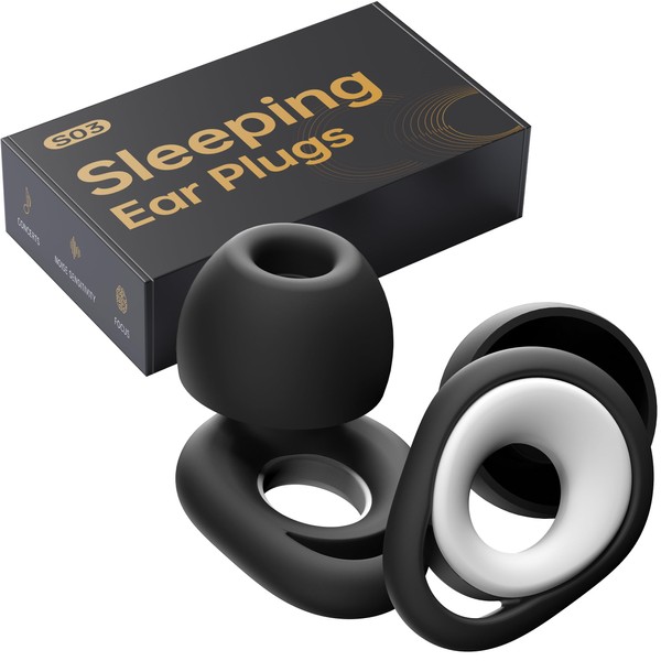 Ear Plugs for Sleeping Noise Cancelling, Reusable Silicone Earplugs for