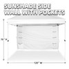MordenApe Sunshade Sidewall with Storage Net Bag for 10x10 Pop