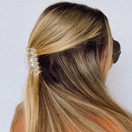 Camila Paris CP3526 French Small Hair Clips for Women Thick Hair for Long Curly Wavy Hair, Girls Hair Claw Clip, Durable Styling Big Claw Clip for Thick Hair, Strong Hold No Slip Grip, Made in France