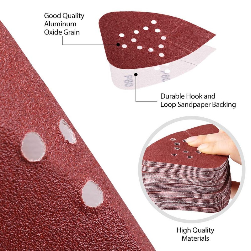 80 Grit Sanding Pads for Black and Decker Mouse Sanders,