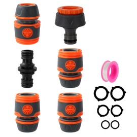CAKKVDE 6pack Garden Hose Connector for Hose Pipe, Outside Tap to Hose Connector Fittings Set - Quick Connector, Tap Adapter for Tap