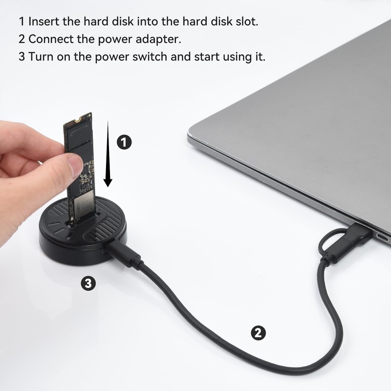 ELUTENG Single M.2 NVMe to USB C/USB A Docking Station
