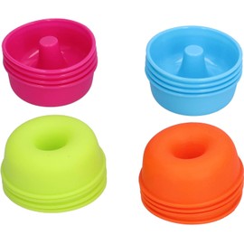 16 moldes de silicona para donas, mini moldes redondos antiadherentes, de color brillante, reutilizables, para hornear