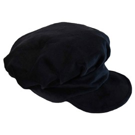 Making Believe Black Velour Newsboy Style Hat Costume Accessory (Child 21-22" Circumference)
