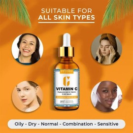 InstaSkincare Vitamin C Serum for Face with Hyaluronic Acid Vitamin E Best Skin Anti-Aging 2oz