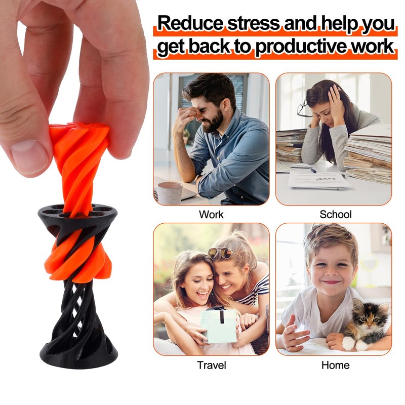 Spiral Cone Toy, Spiral 3D Cone Decompression Toy Impossible Pyramid
