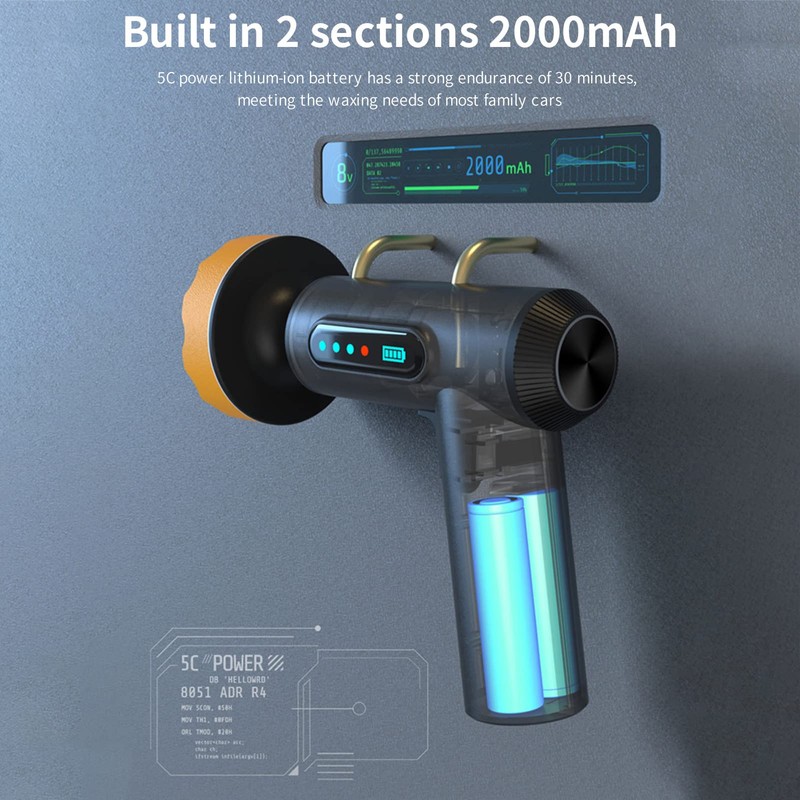 Car Wireless Polishing Machine,Cordless Car Buffer Polisher Kit USB Charging