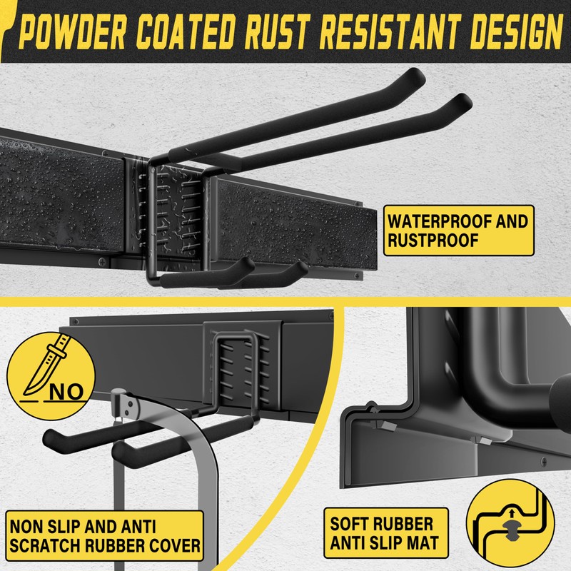 klasit Garage Wall Organizer,15Pack Carries 675 lbs,Garden Tool Organizer 48in