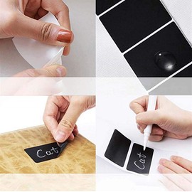 Reusable Chalkboard Stickers Waterproof Blackboard Labels for Jars, Spice, Craft, Home, Kitchen, Pantry or Fridge (300)