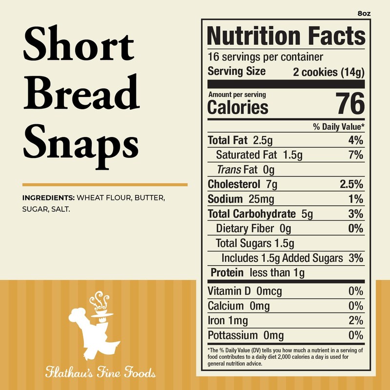 Flathau’s Fine Foods, Gourmet Shortbread Cookies, Handcrafted All Natural Artisan