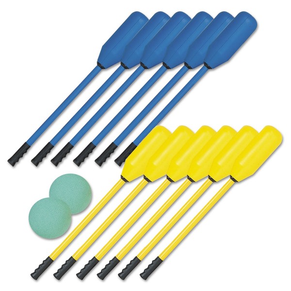 Champion Sports Soft Polo Set, Blue/Yellow, 24" L Sticks