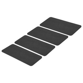 PATIKIL 12 x 5 Inch Felt Bag Base Shaper, 4pcs Bag Bottom Pad Organizer Insert Rectangle Liner Board for Purse Handbag Tote Travel Bag Canvas Cosmetic, Black