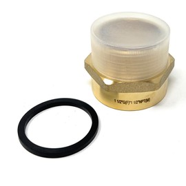 G Thread (British BSPP) Female to NPT Thread Male Pipe Fitting Adapter - Lead-Free (1 1/2" x 1 1/2")