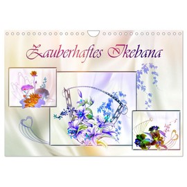 Zauberhaftes Ikebana (Wandkalender 2026 DIN A4 quer), CALVENDO Monatskalender: Buntstift Zeichnungen (CALVENDO Kunst)
