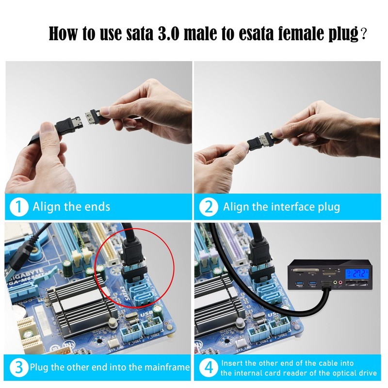 GINTOOYUN SATA to E SATA Adapter SATA Male to E