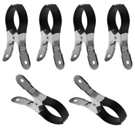 Pack of 12 Towel Clips for Beach Loungers, Large Clothes Pegs with Protection, Windproof Metal Clips for Beach Towel and Thick Clothes, 12 cm Stainless Steel Clips