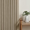 Pleated Linen Curtains 90 Inches Long for Living Room Pinch