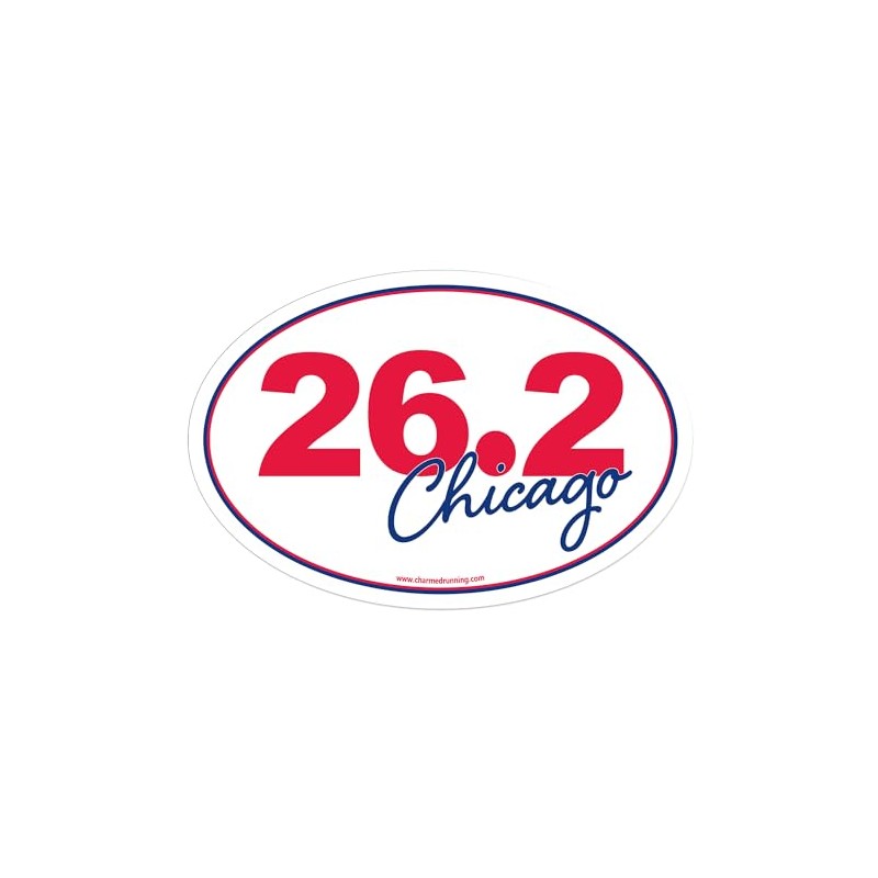 Charmed Running Brand Chicago Marathon 26.2 Distance in Script Removable