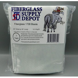 Fiberglass Supply Depot 1708 Fiberglass 45/45 DBM Biaxial 50" Inch Wide - 3 FEET Long - 1 Yard